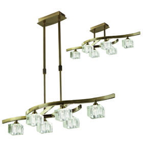 Cuadrax Antique Brass Ceiling Lights Mantra Linear Fittings